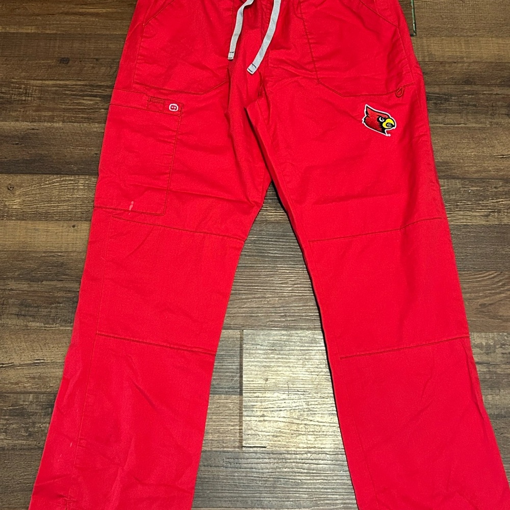 Wonder Work Red Louisville Cardinals Scrub Pants